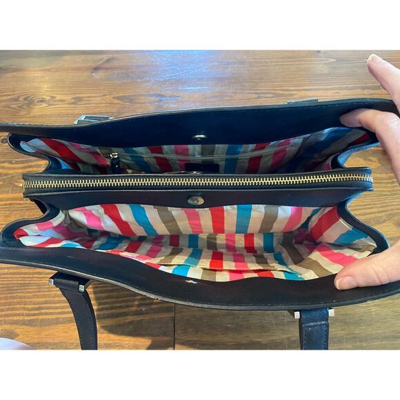 Kate Spade Newbury Lane Miles Black Saffiano Leather Tote Shoulder Bag - Picture 8 of 12